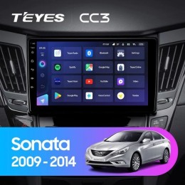 Штатная магнитола Teyes CC3 4/32 ГБ для Hyundai Sonata VI (YF) 2009-2014 на Android 10.0
