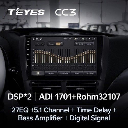 Штатная магнитола Teyes CC3 4/32 ГБ для Subaru Forester III, Impreza III 2007-2013 на Android 10.0