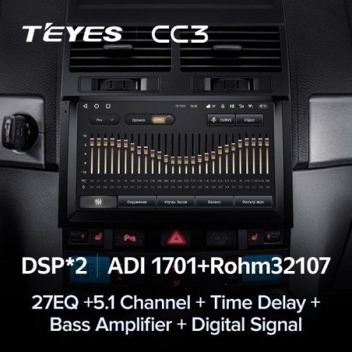 Штатная магнитола Teyes CC3 4/32 ГБ для Volkswagen Touareg 2002-2010 на Android 10.0