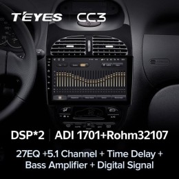 Штатная магнитола Teyes CC3 4/32 ГБ для Peugeot 206 1998-2012 на Android 10.0