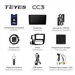 Штатная магнитола Teyes CC3 4/32 ГБ для Mitsubishi Outlander III 2013-2020 на Android 10.0