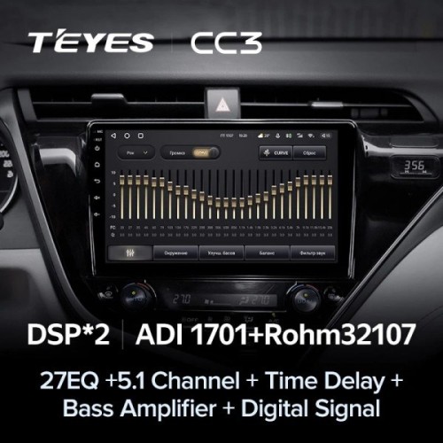 Штатная магнитола Teyes CC3 4/32 ГБ для Toyota Camry V70 2018-2021 на Android 10.0