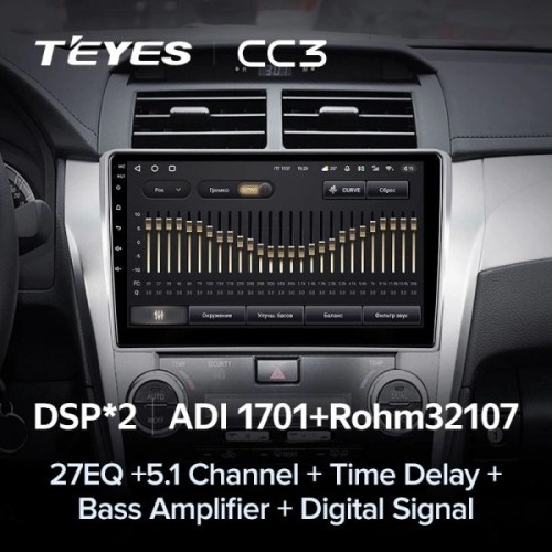 Штатная магнитола Teyes CC3 4/32 ГБ для Toyota Camry V50 2011-2014 на Android 10.0