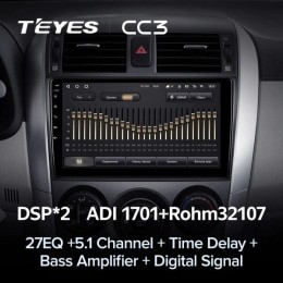 Штатная магнитола Teyes CC3 4/32 ГБ для Toyota Corolla X (E140, E150) 2006-2013 на Android 10.0
