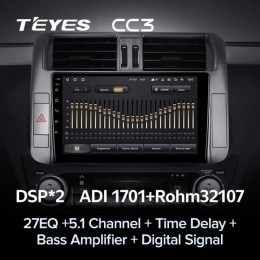 Штатная магнитола Teyes CC3 4/32 ГБ для Toyota Land Cruiser Prado 150 2009-2013 на Android 10.0
