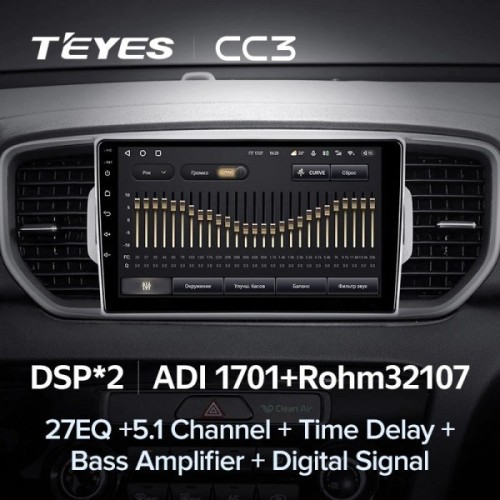 Штатная магнитола Teyes CC3 4/32 ГБ для KIA Sportage IV 2016-2018 на Android 10.0