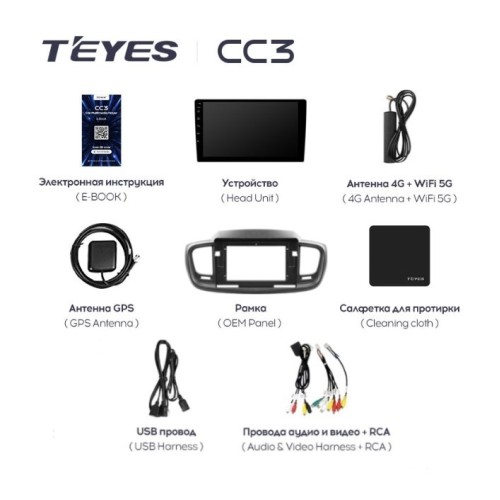 Штатная магнитола Teyes CC3 4/32 ГБ для Kia Sorento III Prime 2015-2020 на Android 10.0