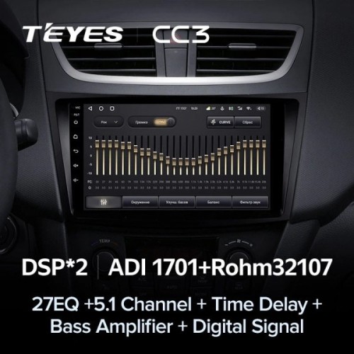 Штатная магнитола Teyes CC3 4/32 ГБ для Suzuki Swift IV 2011-2017 на Android 10.0