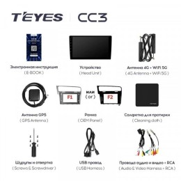 Штатная магнитола Teyes CC3 4/32 ГБ для Volkswagen Golf 7 2013-2019 на Android 10.0