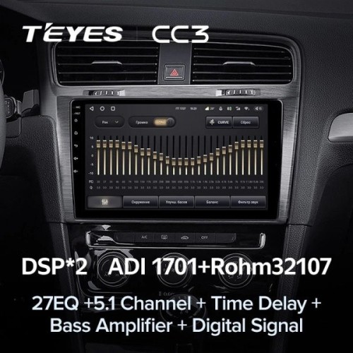 Штатная магнитола Teyes CC3 4/32 ГБ для Volkswagen Golf 7 2013-2019 на Android 10.0