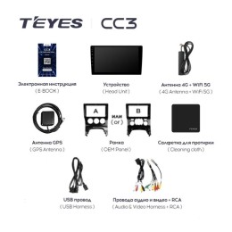 Автомагнитола Teyes CC3 4/32 ГБ для Peugeot 3008 I, 5008 I 2009-2016 климат на Android 10.0