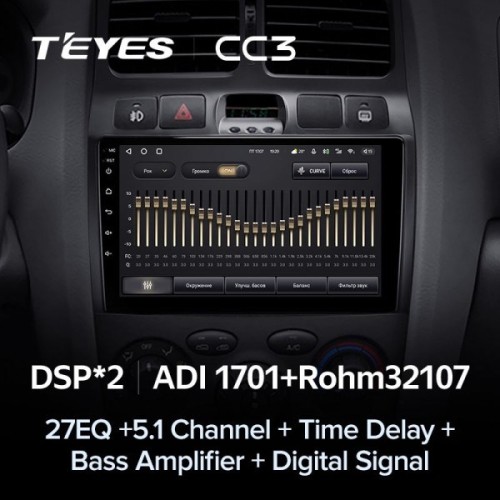 Штатная магнитола Teyes CC3 4/32 ГБ для Hyundai Santa Fe 2000-2006 на Android 10.0