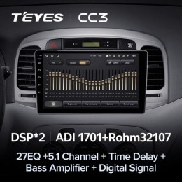 Штатная магнитола Teyes CC3 4/32 ГБ для Hyundai Accent, Verna 2005-2011 на Android 10.0