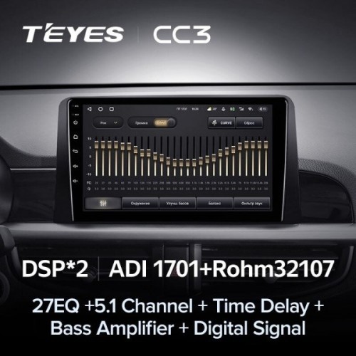 Штатная магнитола Teyes CC3 4/32 ГБ для Kia Picanto III 2017-2022 на Android 10.0