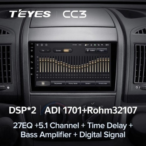 Штатная магнитола Teyes CC3 4/32 ГБ для Peugeot Boxer 2006+ на Android 10.0