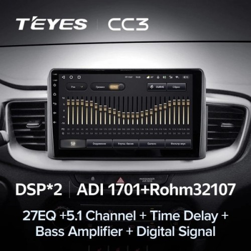 Штатная магнитола Teyes CC3 4/32 ГБ для KIA Ceed III 2018-2024 на Android 10.0
