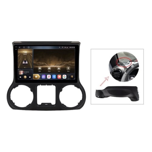 Штатная магнитола CarMedia OL-1258-2-N-2K (экран 2K) для JEEP Wrangler 2007-2017 на Android 12.0