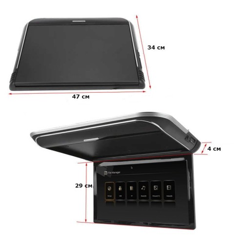 ПОТОЛОЧНЫЙ МОНИТОР 15,6" С МЕДИАПЛЕЕРОМ ERGO ER15M (1920X1080, FULLHD IPS) БЕЖЕВЫЙ