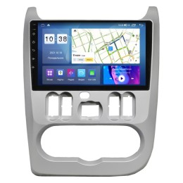 Автомагнитола Parafar для Renault Logan/ Sandero 2009-2016 серебро на Android 11.0 (PF175SUHD)