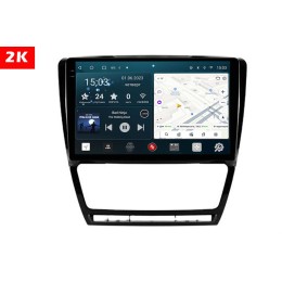 Штатная магнитола Redpower Slim 2K 71005BC для Skoda Octavia II (A5) 2004-2013 с кондиционером (черная) на Android 10.0