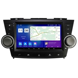 Автомагнитола Parafar для Toyota Highlander 2007-2013 (c кнопкой аварийки) (экран 2K) на Android 11.0 (PF035T2U2K)