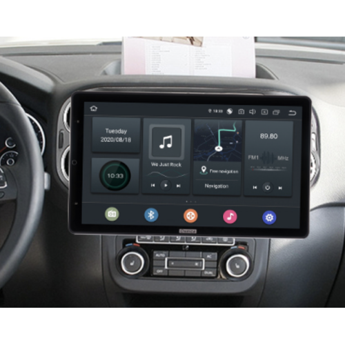 Штатная магнитола CarMedia OL-9908-2-RLX TESLA (вертикально-поворотный экран) для Volkswagen Golf Plus 2004-2014 на Android 10.0