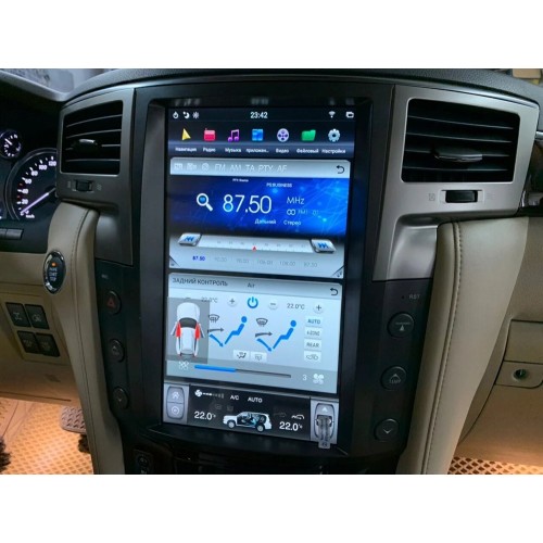 Магнитола Тесла CarMedia ZF-1819-Q6 Tesla-Style для Lexus LX 570 (2007-2015) на Android 11.0