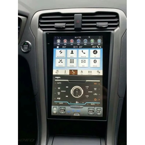Магнитола Тесла CarMedia ZF-1201-S2-Q6 для Ford Mondeo V 2015-2022 + top level на Android 11.0
