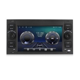 Автомагнитола CarMedia MKD-7031S-S10 для Ford Focus 2 2005-2007, Transit 2006-2015, C-Max 2003-2010, Fusion 2005-2012 (230х120мм) серебро на Android 12.0