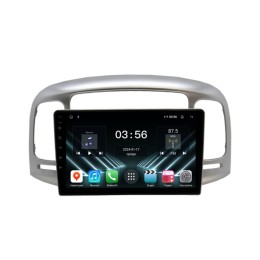 Штатная магнитола Farcar DX3009M для Hyundai Accent, Verna 2005-2011 серебро на Android 13.0