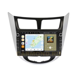 Штатная магнитола Wide Media MT9027QU-B-4/32 для Hyundai Solaris I 2011-2017 (с кнопками) на Android 10.0