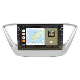 Штатная магнитола Wide Media MT766QU-B-4/32 для Hyundai Solaris II 2017-2020 (с кнопками) на Android 10.0