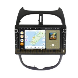 Штатная магнитола Wide Media MT9117QU-B-4/32 для Peugeot 206 1998-2012 (с кнопками) на Android 10.0