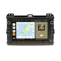 Штатная магнитола Wide Media MT9063QU-B-4/32 для Toyota Land Cruiser Prado 120 2002-2009 (без усил.) (с кнопками) на Android 10.0