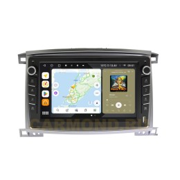 Штатная магнитола Wide Media MT108QU-B-4/32 для Toyota Land Cruiser 100 2002-2007 (с кнопками) на Android 10.0