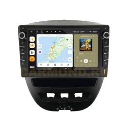 Штатная магнитола Wide Media MT3072QU-B-4/32 для Peugeot 107 I 2005-2014 (с кнопками) на Android 10.0