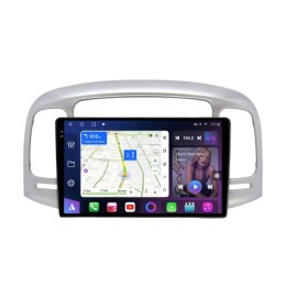 Магнитола Farcar BM3009M 2K экран (S500 PLUS) для Hyundai Accent, Verna 2005-2011 серебро на Android 13.0
