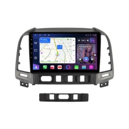 Магнитола Farcar HL008M (S500 PLUS) для Hyundai Santa Fe 2006-2012 серебро на Android 12.0