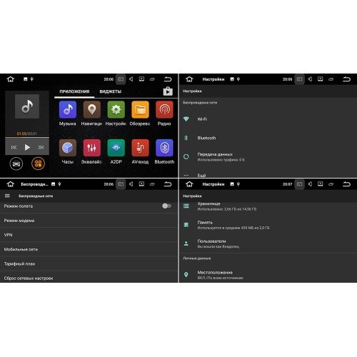 Штатная магнитола LeTrun 1953 Hyundai H1 Starex II 2007-2016 на Android 7.1.1