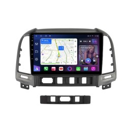 Магнитола Farcar BM008M (S500 PLUS) для Hyundai Santa Fe 2006-2012 серебро на Android 12.0