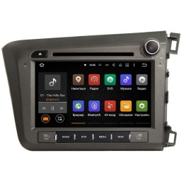 Штатная магнитола Ksize DVA-ZN7018 Honda Civic 2011 - 2013 Android 6.0.1 (правый руль)