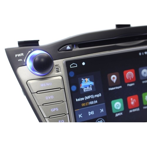 Штатная магнитола Ksize DVA-ZN7023 Hyundai ix35, Tucson 2010 - 2014 Android 6.0.1