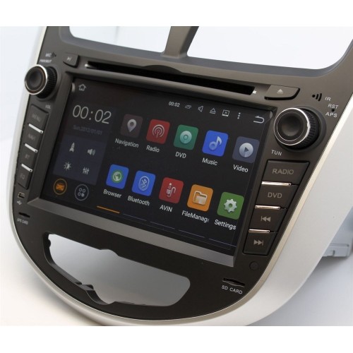 Штатная магнитола Ksize DVA-ZN7025 Hyundai Solaris, Verna Android 6.0.1