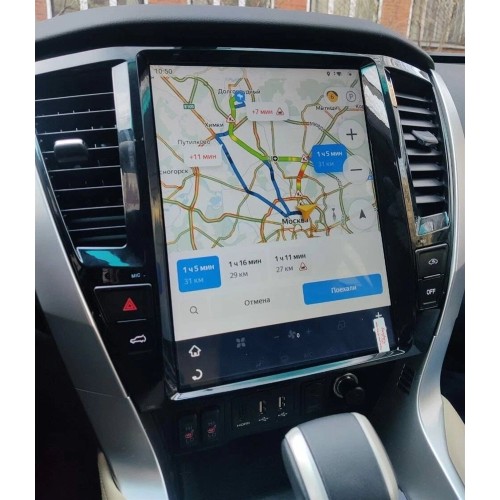Магнитола Тесла CarMedia ZF-1286-GE Tesla-Style для Mitsubishi Pajero Sport 2020+ на Android 13.0