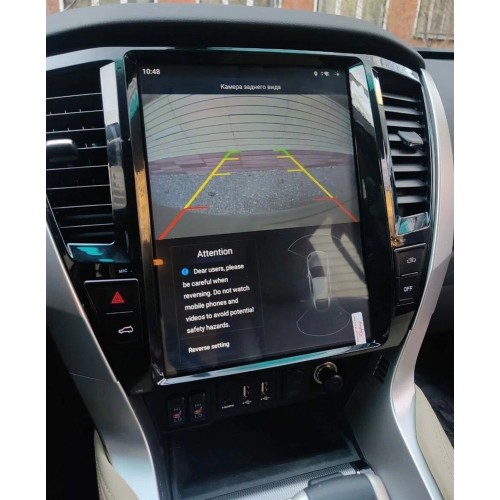 Магнитола Тесла CarMedia ZF-1286-GE Tesla-Style для Mitsubishi Pajero Sport 2020+ на Android 13.0