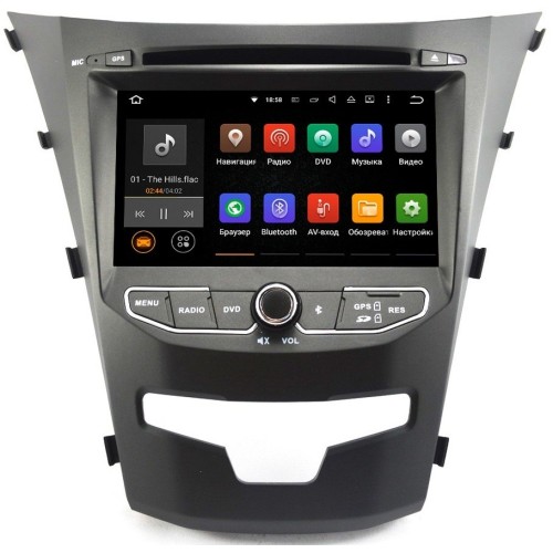 Автомагнитола Ksize DVA-ZN7055 SsangYong new Actyon, Corando 2013+ Android 6.0.1