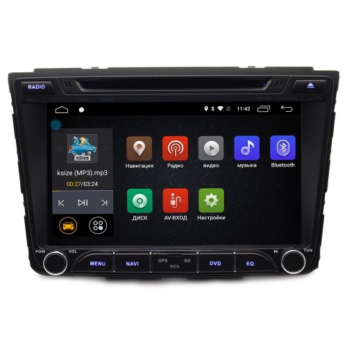 Штатная магнитола Ksize DVA-ZN7022 для Hyundai Creta 2016+ на Android 6.0.1