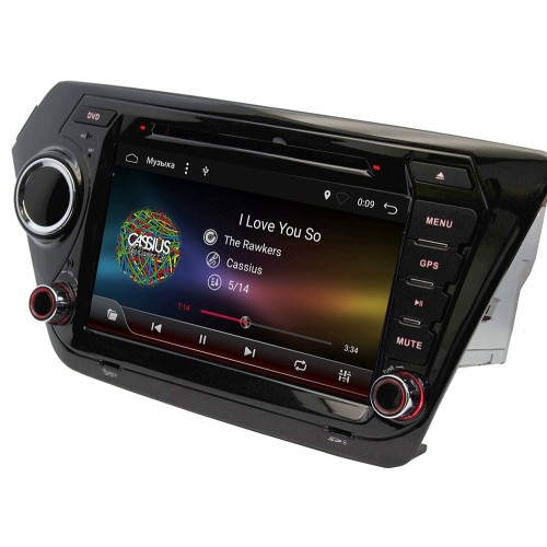 Штатная магнитола Ksize DVA-VS8A200MD для Kia Rio, K2 2011-2017 на Android 6.0.1