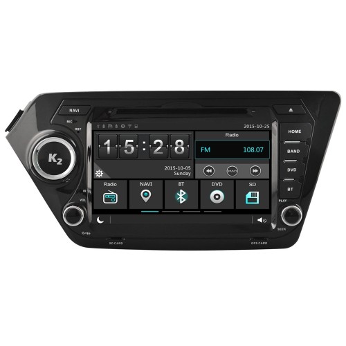 Штатная магнитола Ksize W2-E8582K для Kia Rio, K2 2011-2015