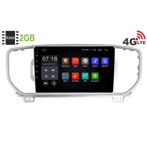 Штатная магнитола LeTrun 1862 Kia Sportage IV 2016-2018 Android 6.0.1 9 дюймов (4G LTE 2GB)